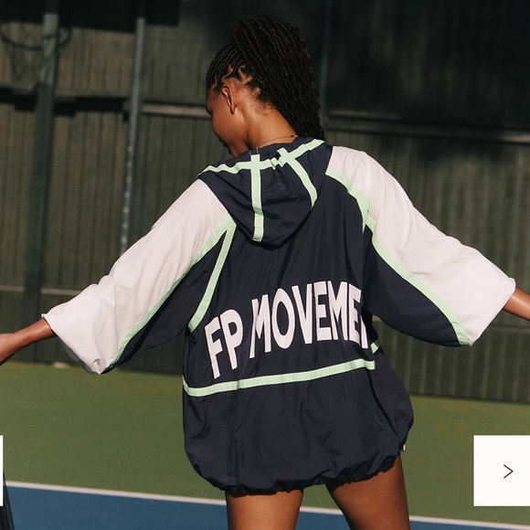 Free People Jackets & Blazers - Free People Care FP Like The Wind Logo Jacket